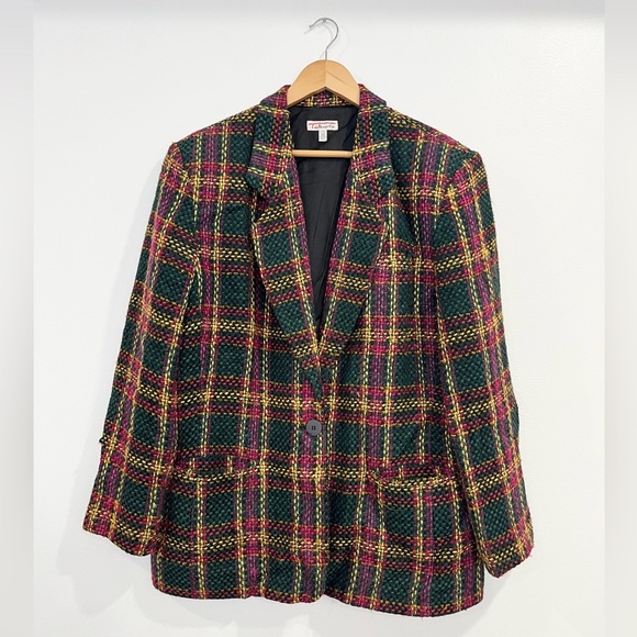 Talbots Jackets & Blazers - Vintage Talbots Plus Tweed Colorful plaid Blazer 20